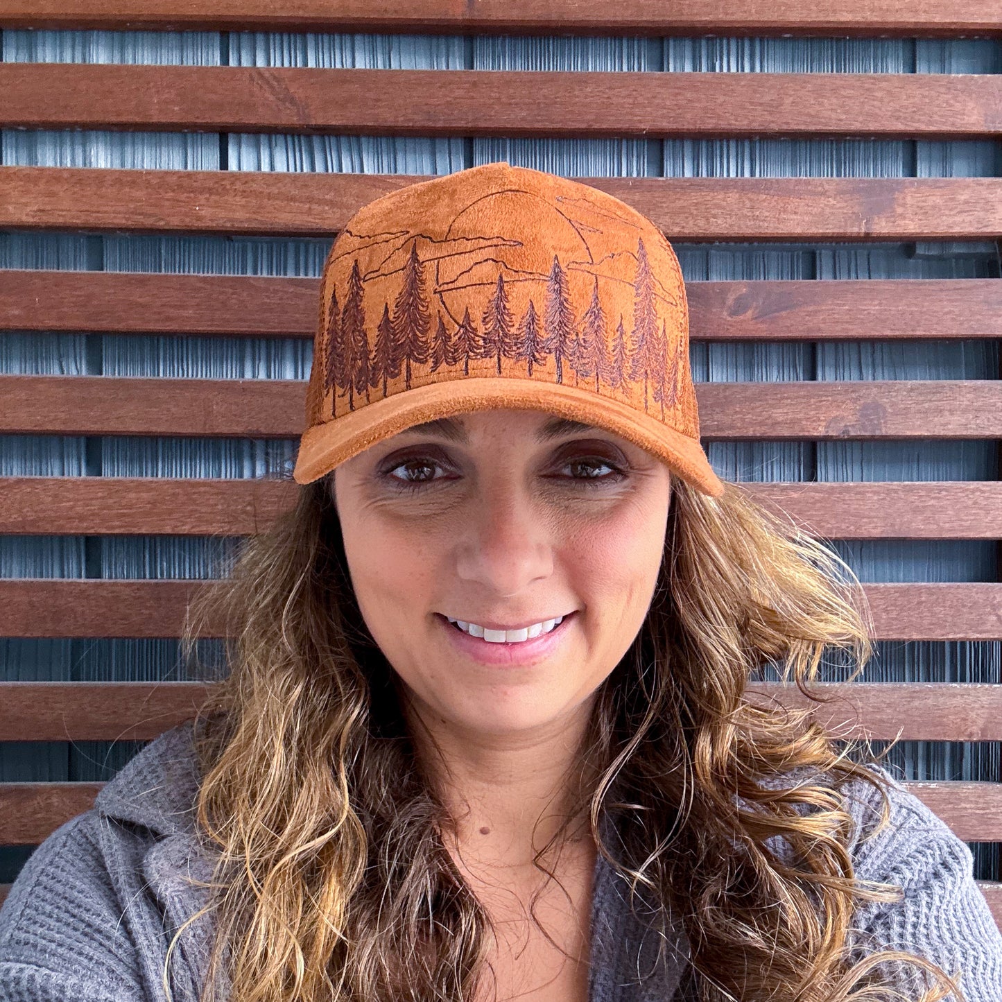 Suede Rust Burned Morning in the Trees Trucker Hat