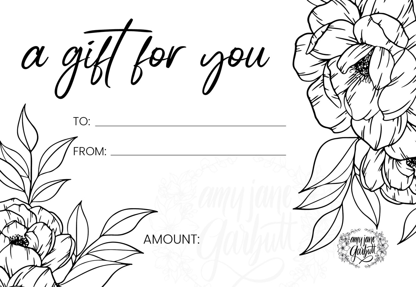 Amy Jane Garbutt Designs Digital Gift Card